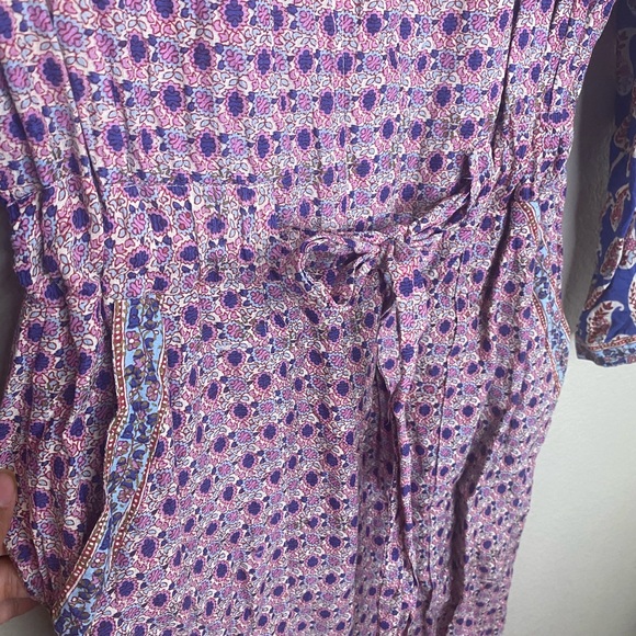 Sea NY Bianca Floral Paisley Boho Jumpsuit / Blue Pink / Size 4 / Sea New York - Picture 6 of 11
